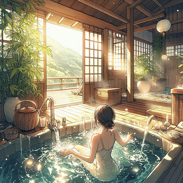 『深泉楼の秘密 - 美女と湯けむりの恋語り』イメージ画像 by SeaArt