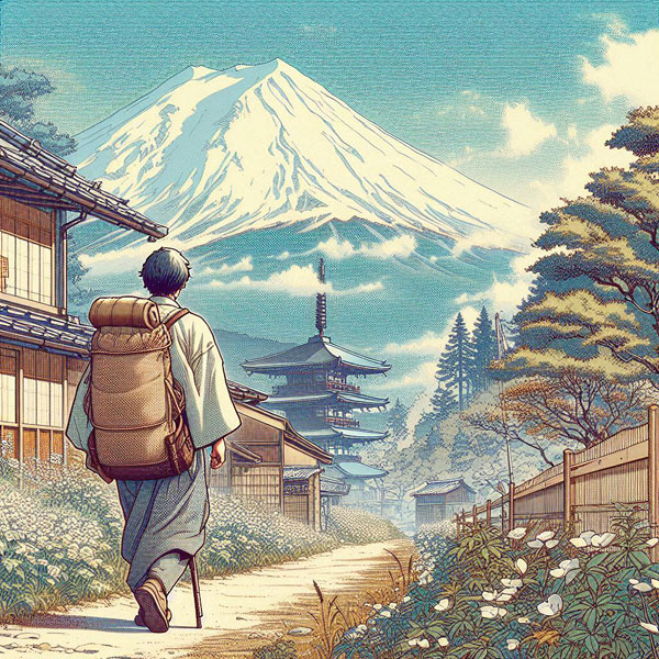 『風の旅路：心の五十三次』イメージ画像 by SeaArt
