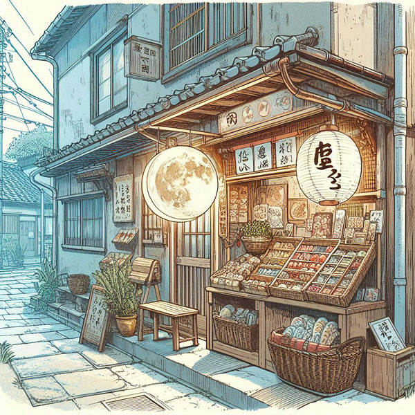 『月詠みの和菓子路』イメージ画像 by SeaArt