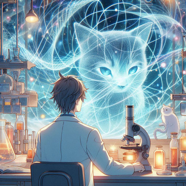 『パラレル・ティータイム　前編：猫の舌が描く波形』イメージ画像 by SeaArt